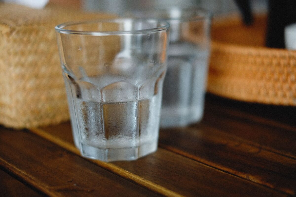 verres d’eau pure